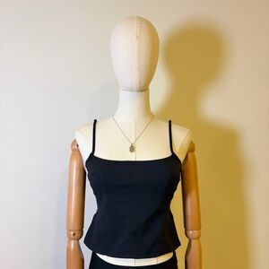 Urban Outfitters Black Corset Style Crop Top XS